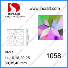 Quadrado claro facetado Ab cristal jóias pedra para jóias de cristal